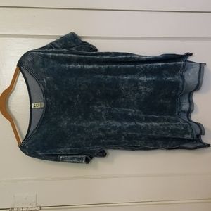 Crushed Velvet Blue Top